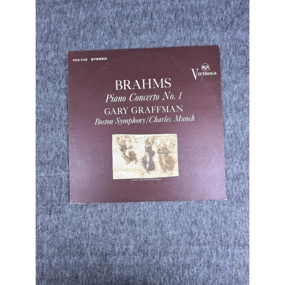 Vintage Brahms Piano Concerto No. 1 Vinyl LP Gary Graffman RCA Victor VICS-1109